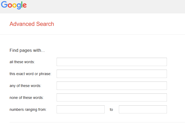 Google Advanced Search