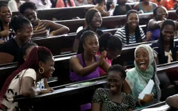 Students sitting in lecture theatre