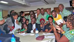 Group of AfLIA colleagues at a conference in Kenya