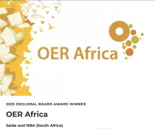 Image of OER Africa's Open Education Award.